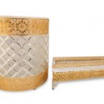 طقم مهملات وعلبة محارم